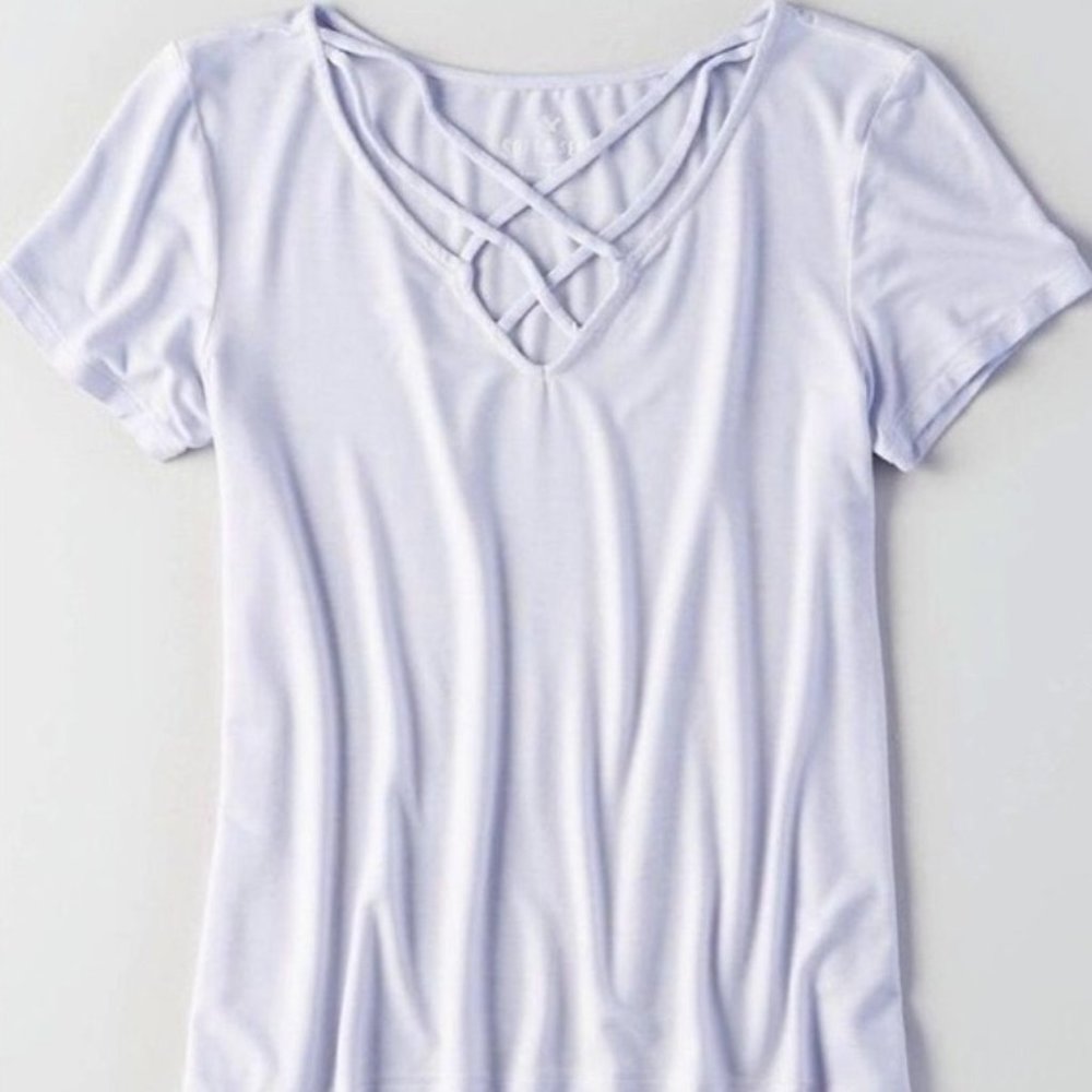 American Eagle Soft & Sexy Criss-Cross Top